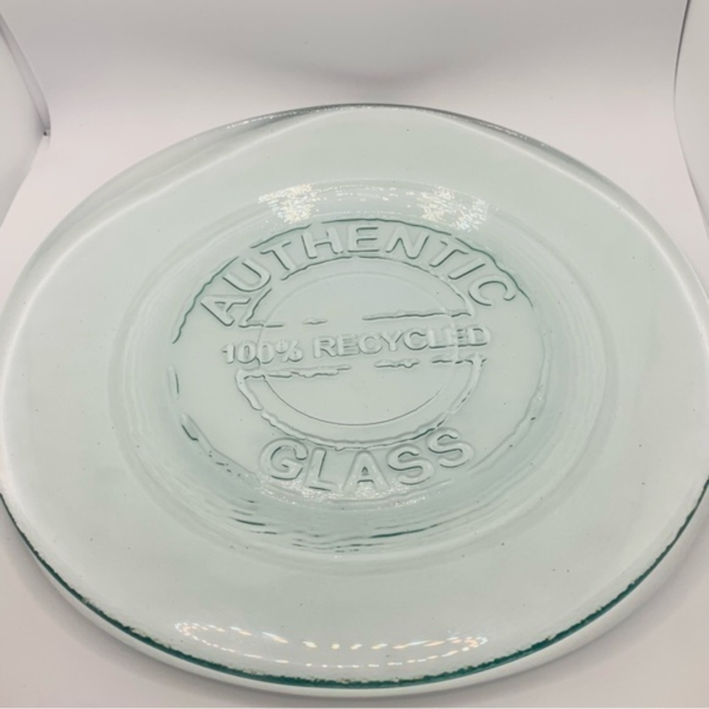 Authentic San Miguel 100% Recycled Glass 8" Salad / Dessert Plate Dish Spain